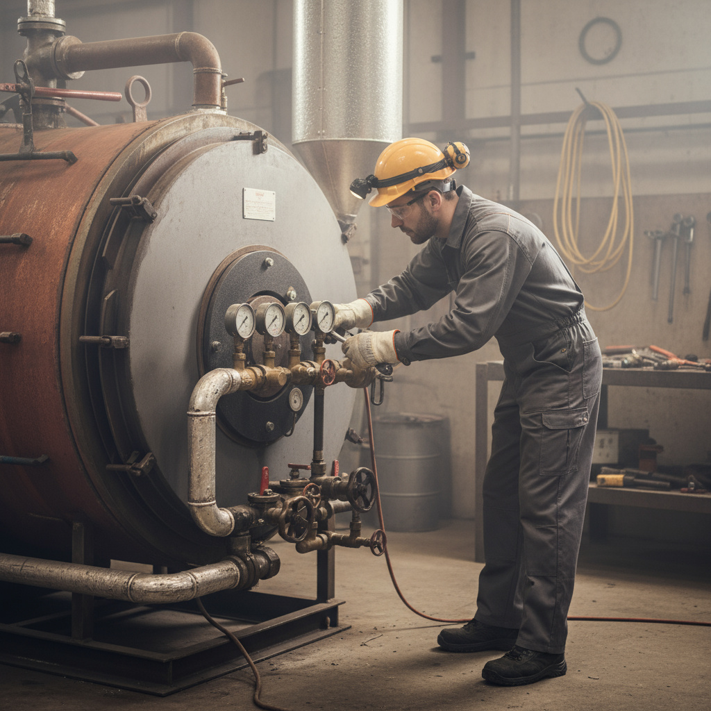 Wartung eines Boilers