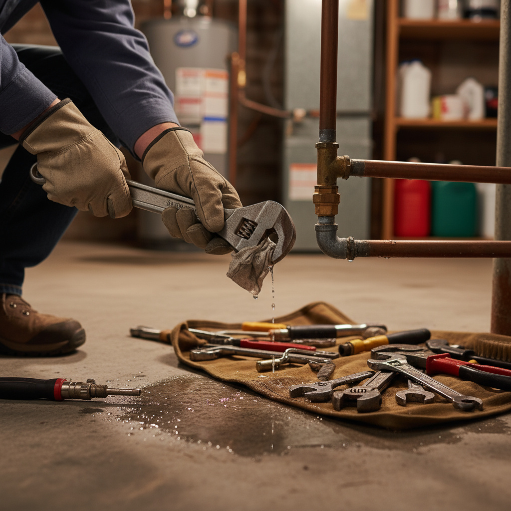 Rohrreparatur im Wohnbereich